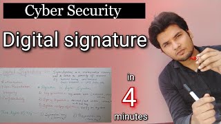 Digital Signature in hindi  cyber security  algorithm and publicprivate key in digital signature [upl. by Llenwad]