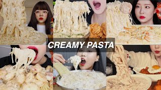 CREAMY PASTA MUKBANG [upl. by Sparkie]