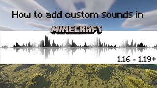 How to add CUSTOM SOUNDS in Minecraft 116121 Tutorial [upl. by Nayab880]