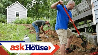 How to Run Underground Power to a Shed  Ask This Old House [upl. by Wolf]