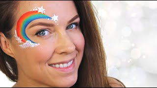 Rainbow Face Painting for Kids  Easy for beginners [upl. by Geehan]