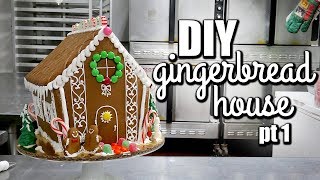 EASY Gingerbread House Tutorial for beginners Cutting the Pieces [upl. by Llohcin523]