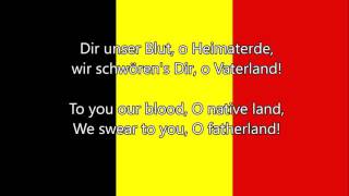 National Anthem of Belgium  La Brabançonne FR DE NL EN lyrics [upl. by Llamaj]