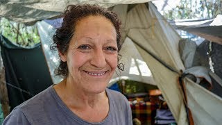 Homeless Woman Shows How She Lives in a Tent [upl. by Ludlow]