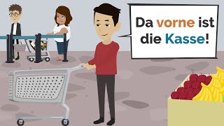 Deutsch lernen  Wortschatz Einkaufen amp Alltag  wichtige Verben [upl. by Kursh]