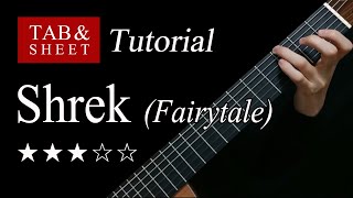 Shrek Fairytale  Guitar Lesson  TAB [upl. by Beebe]