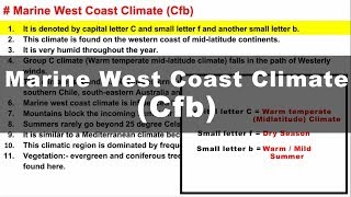 Koppen Scheme  Marine West Coast Climate Cfb  UPSC IAS Geography [upl. by Iveson476]