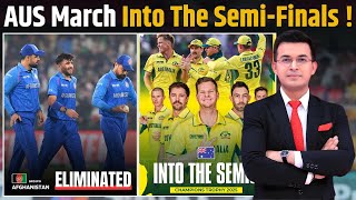 AUS vs AFG Match ends in a No Result  Australia qualified for Semis [upl. by Odrarej]