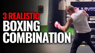 3 Realistic Boxing Combinations you Should Practice [upl. by Salokin]