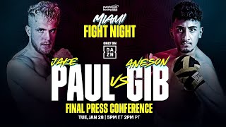 FINAL PRESS CONFERENCE  Jake Paul vs AnEsonGib [upl. by Sweet]