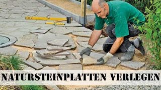 Natursteinplatten verlegen [upl. by Am]