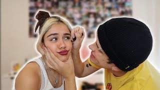 MY BOYFRIEND DOES MY MAKEUP CHALLENGE [upl. by Stefano468]