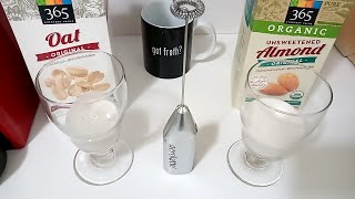 Oat Milk vs Almond Milk part 2 Frothing Test [upl. by Mervin421]