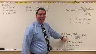 Examples for Calculating Real GDP Growth and Per Capita  Professor Ryan [upl. by Nahn]