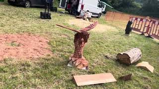 A fabulous range of wooden sculpture at Caerleon festival 2024 [upl. by Anavlys]