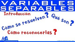 Ecuaciones diferenciales de variables separables  Introducción [upl. by Nahshun361]