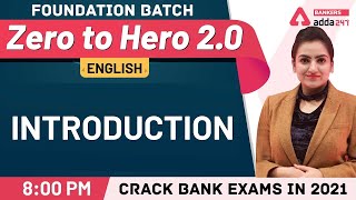 Introduction to English  Banking Foundation Classes Adda247 Class1 [upl. by Eilime]