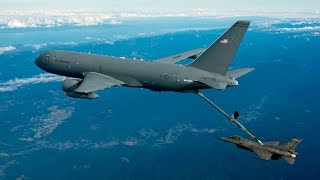 Boeing KC46 Tanker’s First Aerial Refueling [upl. by Nennerb]