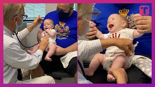 Doctor Distracts Baby During Vaccine Jab With Sweet Routine [upl. by Lamori489]