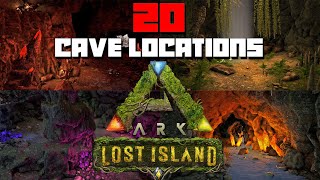 ARK Lost Island  20 Caves  Base Locations For PVP amp PVE New Coords In PINNED Comment [upl. by Artiek]