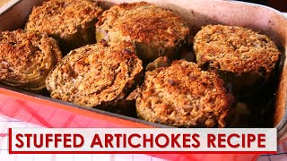 Stuffed Artichokes Recipe [upl. by Aelahc]