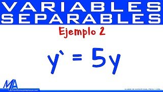 Ecuaciones diferenciales de Variables Separables  Ejemplo 2 [upl. by Ellehsim]