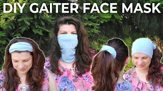 DIY Neck Gaiter Face Mask  FREE Pattern and Tutorial [upl. by Nyrat381]