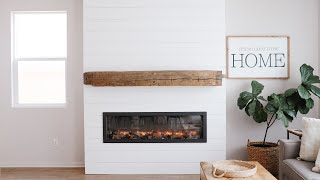 DIY Shiplap Electric Fireplace Build with Mantel  HGG Home Series [upl. by Lerner]