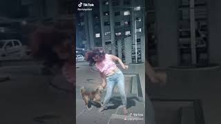 viral girl tiktok video with dog [upl. by Htederem]