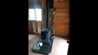 Hunt Cabin VIII Chimney wood stove amp Hearth [upl. by Cortie]