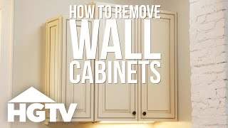 How to Remove Kitchen Cabinets  HGTV [upl. by Fleisher]