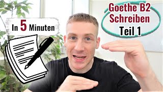 Goethe B2 Schreiben Teil 1  Quick and Easy Guide Subtitles [upl. by Hgielrak]