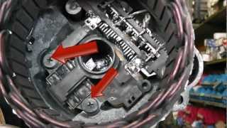 Mitsubishi alternator repair  brush change Fits Pajero KiaPegeot and many more [upl. by Rebmetpes]