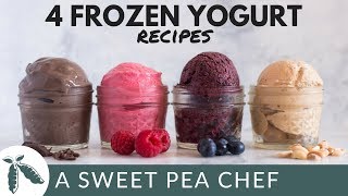 How To Make Frozen Yogurt  4 New Frozen Yogurt Recipes  A Sweet Pea Chef [upl. by Novah512]