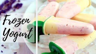 FROZEN YOGURT POPSICLE RECIPE  MANGO STRAWBERRY FROZEN YOGURT RECIPE  INTHEKITCHENWITHELISA [upl. by Aldwin316]