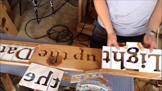 Woodworking Make Custom Router Letter Stencils  How To [upl. by Llehcor810]