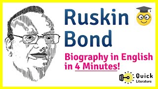 Ruskin Bond Biography in 4 Minutes [upl. by Elleira]