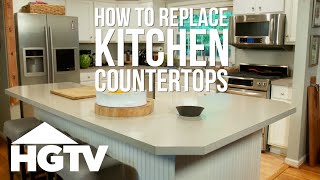 How to Remove Laminate Kitchen Countertops  HGTV [upl. by Etnuahc]