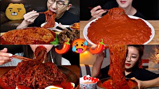 SPICIEST COLD NOODLES VS MUKBANGERS🌶️🔥🥵 [upl. by Marla]