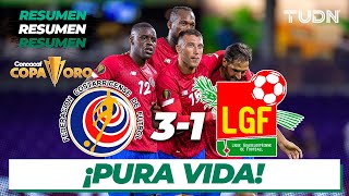 Resumen y goles  Costa Rica 31 Islas Guadalupe  Copa Oro 2021  Grupo B  TUDN [upl. by Keslie]