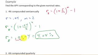 Effective Rate or Annual Percentage Yield APY [upl. by Airasor]