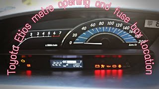 Toyota Etios metre opening and fuse box location [upl. by Ithnan686]