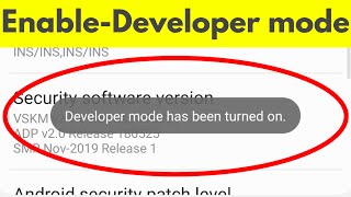 How To Enable Developer Options For All Samsung MobileUnlock Developer Mode Settings [upl. by Warchaw]