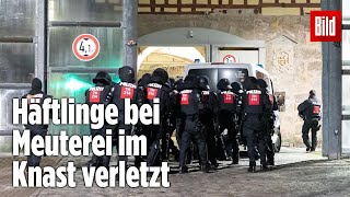 Gefängnismeuterei Polizei stürmt Knast in Thüringen  JVA Untermaßfeld [upl. by Nylyram730]