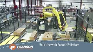 MultiLine Robotic Palletizing System  Pearson Packaging Systems [upl. by Yrrep]